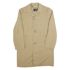 EVER DRESS Herren Beige Baumwollmischung Knopf Jacke M Uni Klassisch Mantel