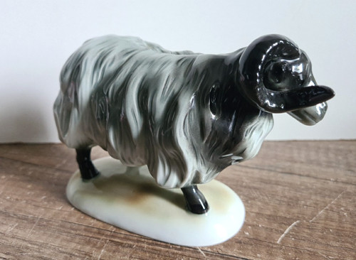 Porzellan figur schafbock - porzellan,