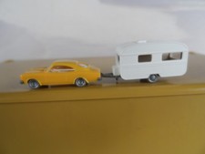 Opel Rekord mit Wohnwagen Auto PKW Fahrzeug 1:160 Wiking Spur N 451