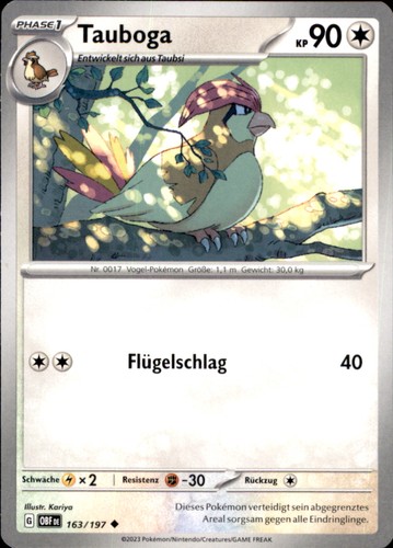 Pokemon 163 197 tauboga - 163/197,