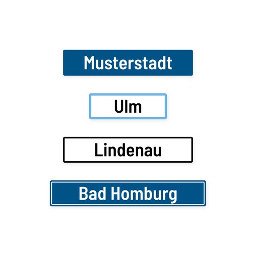 Bahnhofsschild personalisiert