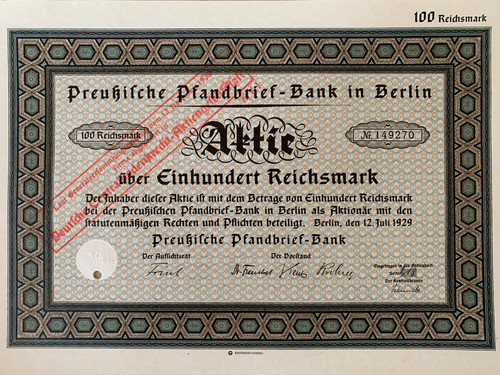 Preussische pfandbriefbank - preussische,