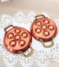 2x Vintage Kupfer Escargot