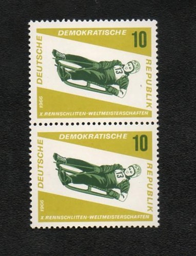 Ddr 1966 rennschlitten wm - ddr, x.rennschlitten