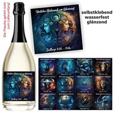 Aufkleber sektflasche - aufkleber,