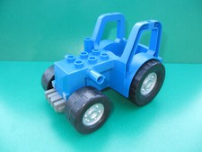 Lego Duplo großer Traktor mit Frontlader-Konsolen blau Bauernhof (160323P)