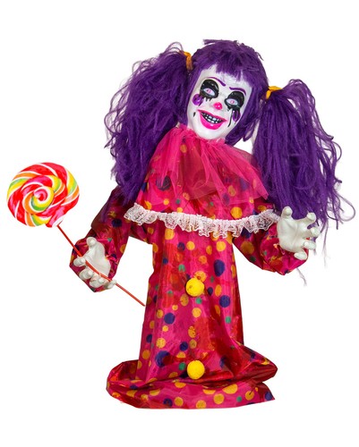 Spooky horror clown - girl, als
