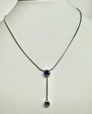 Halskette Blauer Stein Silber