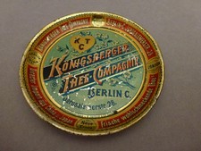 antik , Blechteller Königsberger Tee, Blechembollagen Fabrik Jacquot Stettin