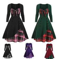 Damen Steampunk Gothic Kleid