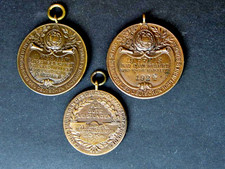 3 tragbare RADFAHRER - Preismedaillen, Deut. Radfahrerbund Gau Thür., 1922 /1924