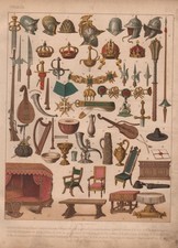 1880 Waffen weapons Möbel furniture Kelche Mittelalter Leipzig