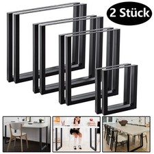 2x Tischkufen Tischgestell Tischbeine Tischuntergestell Stahl Schwarz