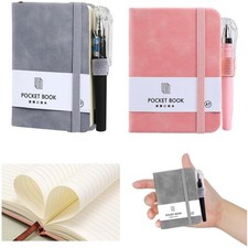 Mini notizbuch mit stifthalter - notizbuch,
