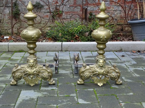 Messing kaminbock kaminhund - messing,