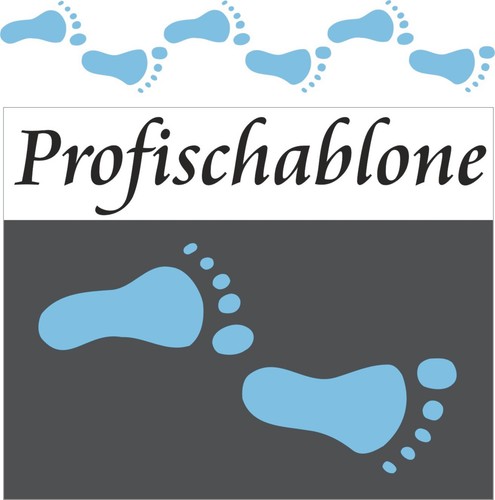 Fussabdrücke wandschablone - fussabdrücke,,