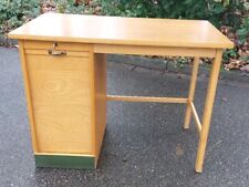 Vintage kleiner Schreibtisch mit Rolladen 50er 60er  Midcentury Rolladenschrank