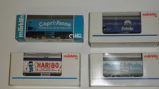 Märklin HO  Konvolut 4   Werbewagen/Kühlwagen, OVP,BÄRENMARKE,HARIBO,CAPRI  u.a.