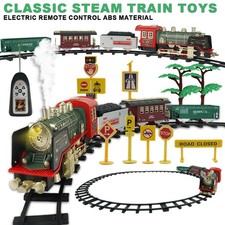 Elektrischer Zug Set Eisenbahn Schienen Spielzeug mit Dampf,Licht, Geräuschen DE