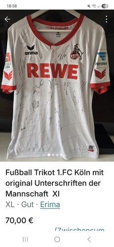 Fußball trikot erima fc - trikot, 1