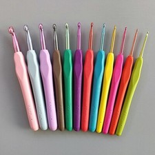 Häkelnadel Set Häkelnadeln Stricknadel 2.0 mm-8mm Aluminium bunt Häkeln 12 Stück