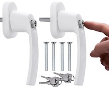 FENSTERGRIFF abschließbar KINDERSICHERUNG gleichschließend FENSTER GRIFF WEISS