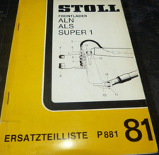 Stoll Frontlader-Ersatzteilliste ALN/ALS Super 1 P881