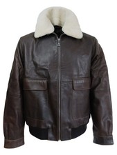 Lederjacke Motorrad Piloten LEDER bugatti CANADIAN gefüttert Fellkragen Gr. 52