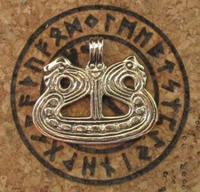 Wikinger Schmuck Bronze WIKINGERSCHIFF  DRACHENBOOT Wiking Amulett ÖSE gegossen.