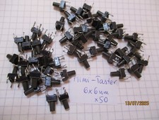 50 Stück Mini Taster Schalter Drucktaster 6x6mm gebraucht