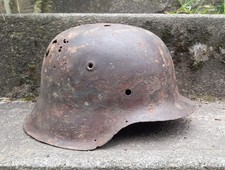 Stahlhelm 2 WK Bodenfund M42