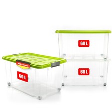3x 60 L Aufbewahrungsbox mit