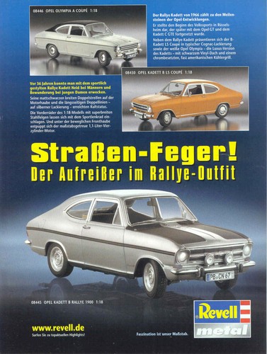 Revell werbeseite opel - revell, werbeseite....opel