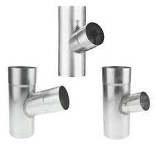 Titanzink Fallrohrabzweig 72° 60 - 100 mm Rohrabzweig Abzweig Y Stück 6 tlg 333