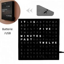 WordClock Jupiter Stahl in