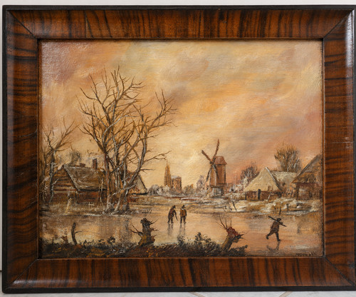 öl auf leinwand winterliche - leinwand;,