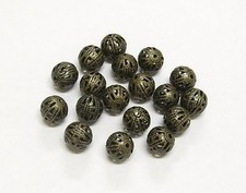 10 filigrane Kupfer Perlen 8mm
