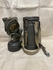 Wehrmacht Gasmaskendose Gasmaske Riemen Dose Behälter Büchse Tasche WK2
