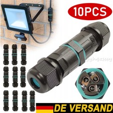 10X Kabelmuffe Abzweigdose Kabelverbinder IP68 Wasserdicht Erdkabel 3-POLIG