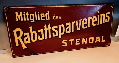 Uraltes emailleschild - uraltes,