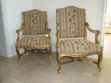 Antikes Paar Gainsborough Französischer Salon Vergoldet Hepple Weiß Sessel Fauteuils 