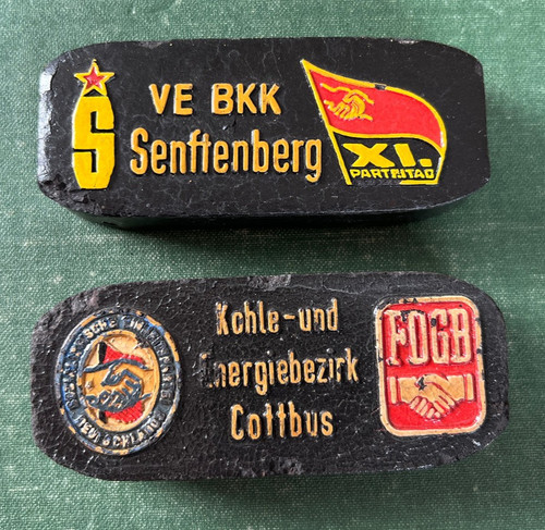 Ddr zierbrikett kohle bergbau - zierbrikett,