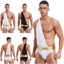 DE Herren Römer Griechischer Gott Kostüm Body Karneval Halloween Party Outfits