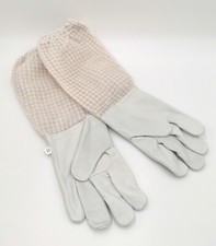 Imker Leder Handschuhe Schutzkleidung mit Atmungsnetz weiss