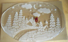 Weihnachtsteller Walther Glas Winter weiß Teller Stollenplatte Gebäckteller wneu