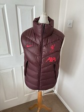 Burgunderrote Nike Liverpool FC Daunenweste für Herren Größe Medium