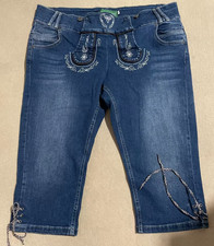 Country Line Trachten Jeans Damen Shorts 3/4 Länge Größe 46