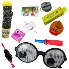 Mega Set Scherzartikel Scherzbrille Knalleinsätze Stinkbomben Scherzbonbon GAG