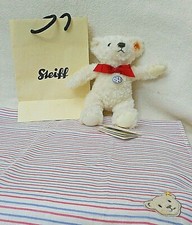 Steiff VW-Teddy 990564 weiss 18cm rote Schleife wNEU mEtikett mSteiff-Tüte KFS