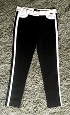 ANCORA Gr. 5 Damen Hose Schwarz mit Seitl Streifen 100% Viskose wie neu